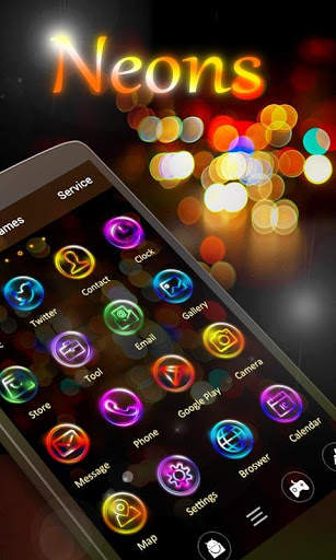 Neons GO Launcher Theme screenshot 1