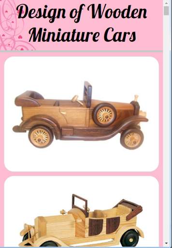Miniature Design of Wooden Cars screenshot 1