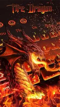 Red Fire Dragon Keyboard Theme screenshot 1