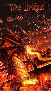 Red Fire Dragon Keyboard Theme screenshot 1