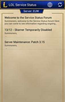 LeagueOfLegends Service Status screenshot 2