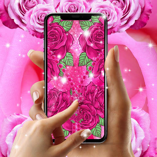Lock screen zipper pink rose 3 تصوير الشاشة