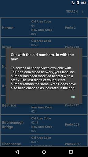 Telone Area Codes скриншот 2