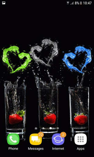 Strawberry Hearts Live Wallpaper 2 تصوير الشاشة