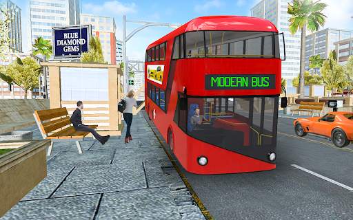 Modern Bus Parking Simulator: Free Driving Games screenshot 1