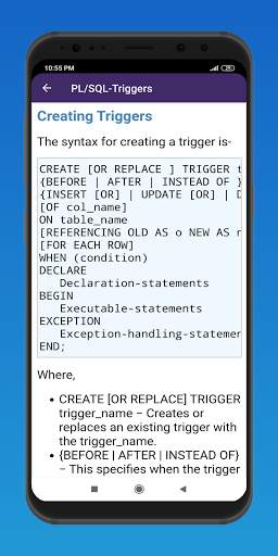 SQL and PL/SQL Tutorial screenshot 8
