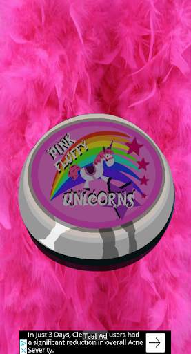 Pink fluffy unicorns dancing on rainbows button screenshot 2