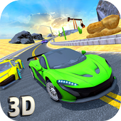 Snow Mountain Car Track Race icon