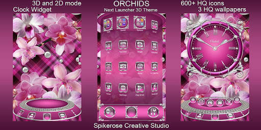 Orchids 3D Next Launcher theme screenshot 1
