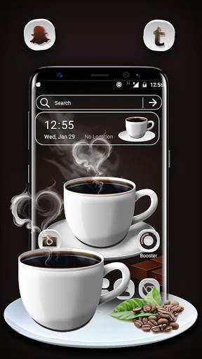 Black Tea Launcher Theme 1 تصوير الشاشة