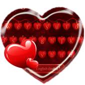 Red Heart Keyboard Theme 10001002