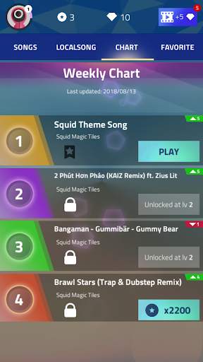Squid Magic Piano Tiles Game screenshot 3