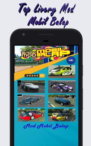 Livery bussid mod mobil balap screenshot 2