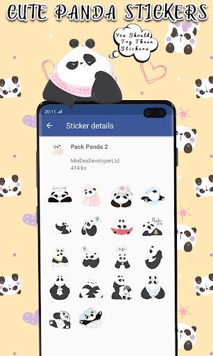 Animated Panda Stickers For Whatsapp 2021 screenshot 1