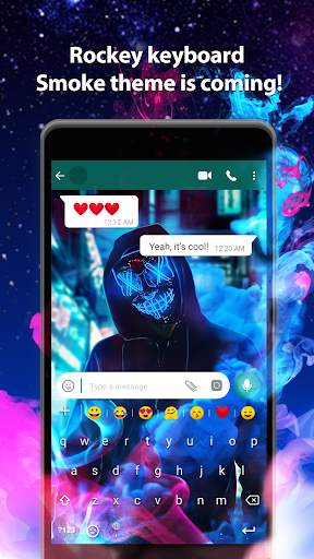 Colorful Smoke Live Keyboard Theme for Rockey screenshot 1