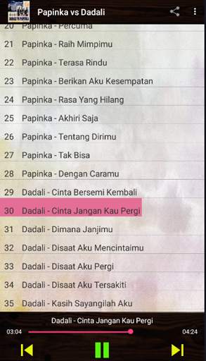 Kompilasi Lagu Papinka vs Dadali Offline screenshot 3