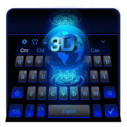 3D Neon Hologram Keyboard Theme 10001004