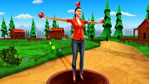 Apple Shooter Girl - 3d Archery Game स्क्रीनशॉट 1