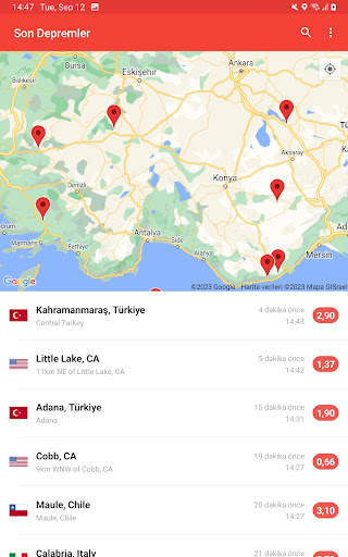 Deprem Uyarılarım screenshot 6