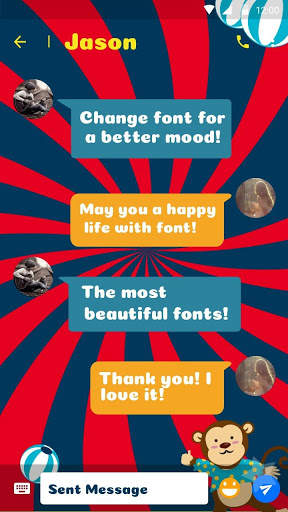 Cartoon Balls Font for FlipFont , Cool Fonts Text screenshot 2