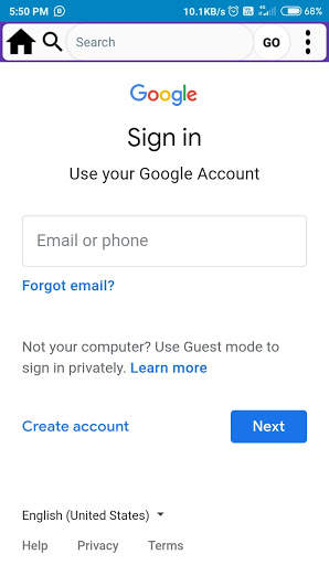 B-Web Browser screenshot 2