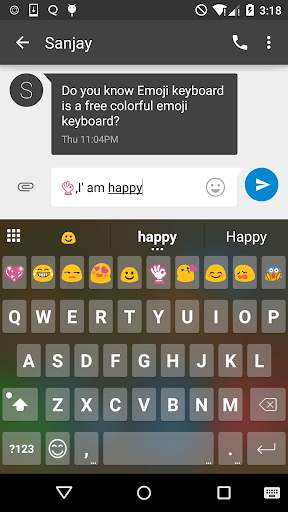 Cute Color Skin Emoji Keyboard screenshot 5
