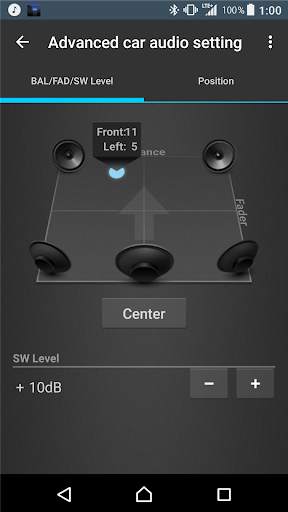 Advanced car audio setting screenshot 3