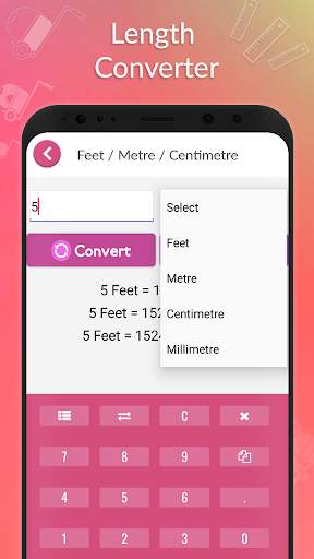 Feet, Metre, Centimetre, Milimetre Converter screenshot 1
