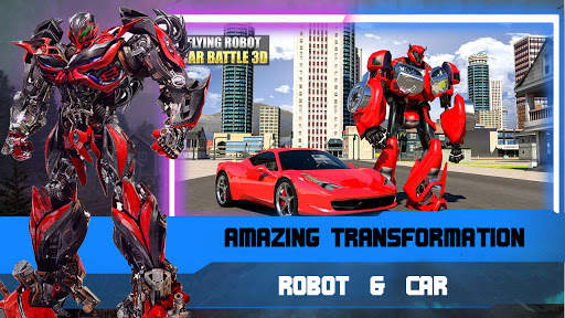 Flying Robot Car Simulator: Real Rope hero game screenshot 1