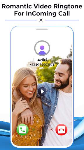 Romantic Video Ringtone For InComing Call 4 تصوير الشاشة