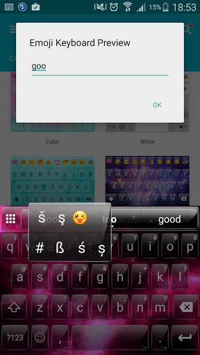Glass Nebula Emoji Keyboard screenshot 4