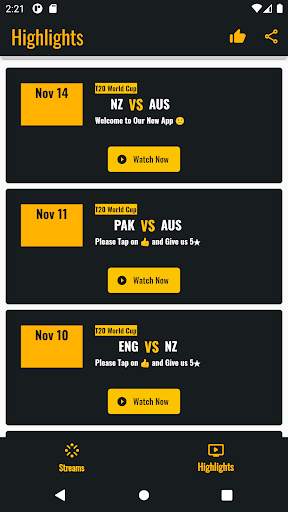 Stream for Live Cricket screenshot 3