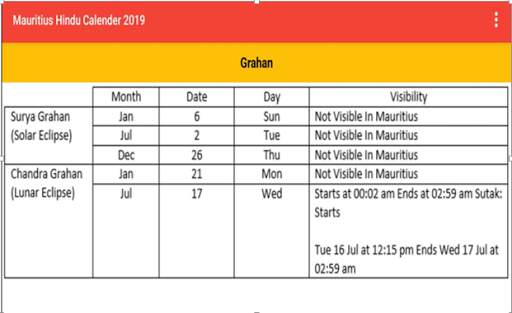 Mauritius Hindu Calendar 2019 screenshot 3