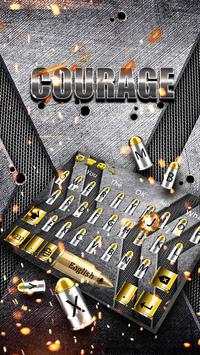 Courage war bullets keyboard theme screenshot 2
