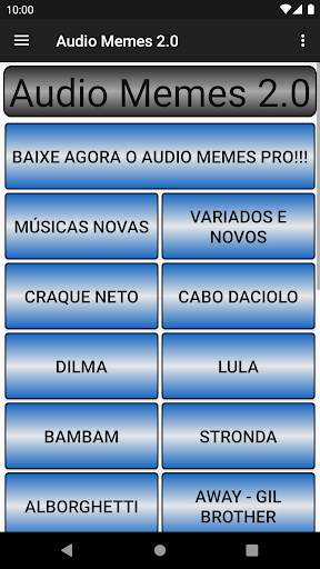 Memes Brasil 2.0 - Áudios, Botão, Sons, Player screenshot 1