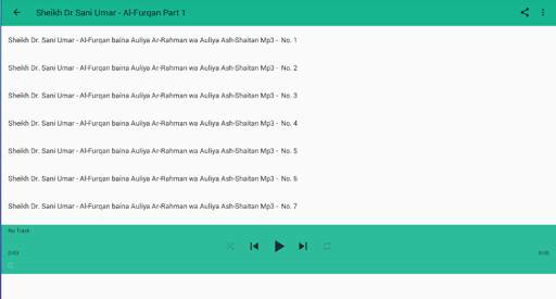 Sheikh Dr Sani Umar - Al-Furqan Mp3 Part 1 screenshot 3