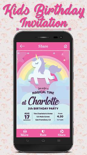 Kids Birthday Invitation Maker screenshot 1
