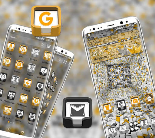 Creative 3D Box Launcher Theme screenshot 3