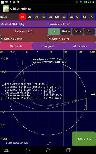 Orbites lois Kepler et Newton 6 تصوير الشاشة