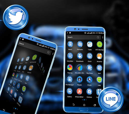 Blue Car Launcher Theme screenshot 6