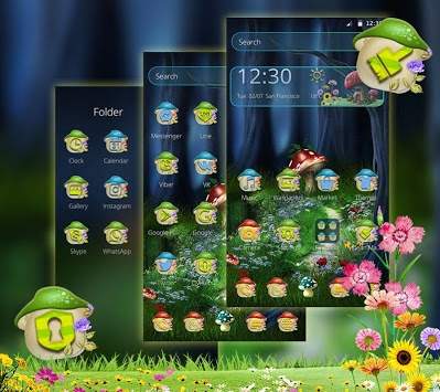 Green Forest Mushroom Theme screenshot 2