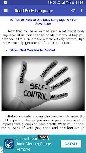 Read Body Language Easy 4 تصوير الشاشة