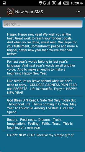 Happy New Year SMS Messages screenshot 2