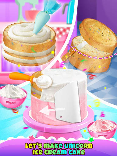 Unicorn Ice Cream Cake - Frozen Summer Food Maker screenshot 6