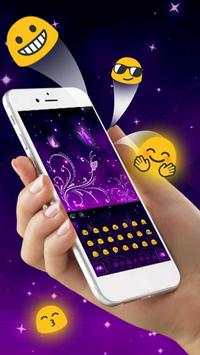 Purple Butterfly Keyboard Theme screenshot 3