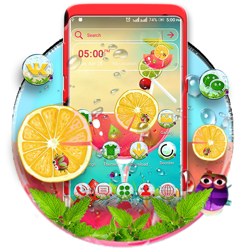 Summer Cocktail Ice Launcher Theme icon