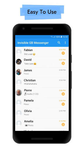 Invisible GB Messenger - Chat Offline 🕵️ screenshot 1