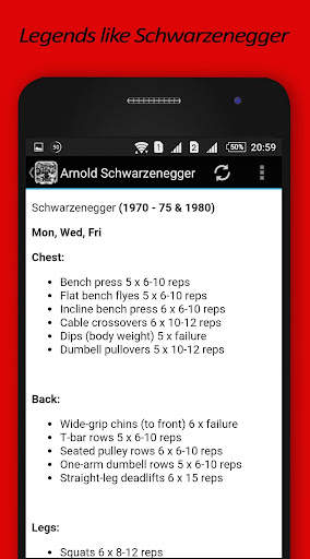 Workouts of Legends screenshot 2