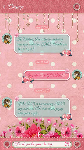 (FREE) GO SMS PRO SWEET THEME screenshot 2