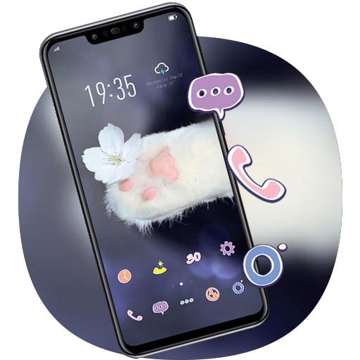 Cute Cat Claws And Fowers theme 2.0.1
